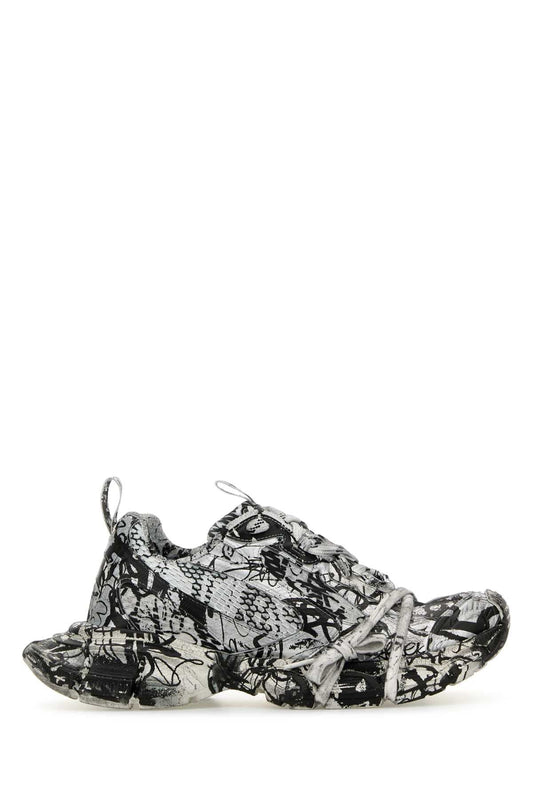 Balenciaga Women Printed Mesh And Rubber 3Xl Sneakers
