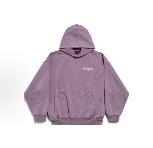 Balenciaga Wave Logo Hoodie Unisex Dusty Purple