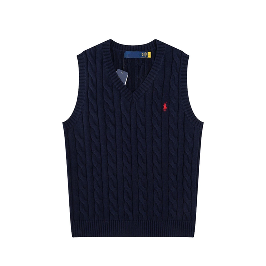 Ralph Lauren Unisex Cable‑Knit Sweater Vest Navy